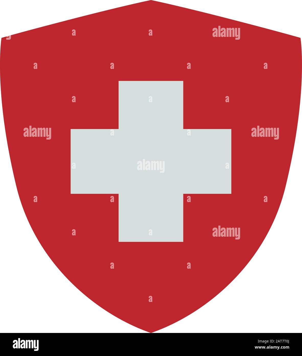 Flag of Switzerland. Vector. Accurate dimensions, element proportions and colors. Stock Vector