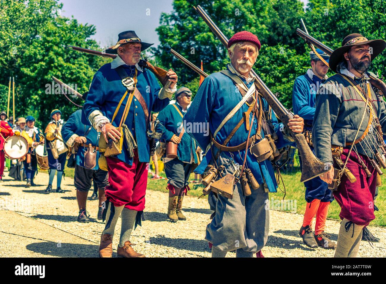 Historical re-enactment of the Battle of Cropredy Stock Photo