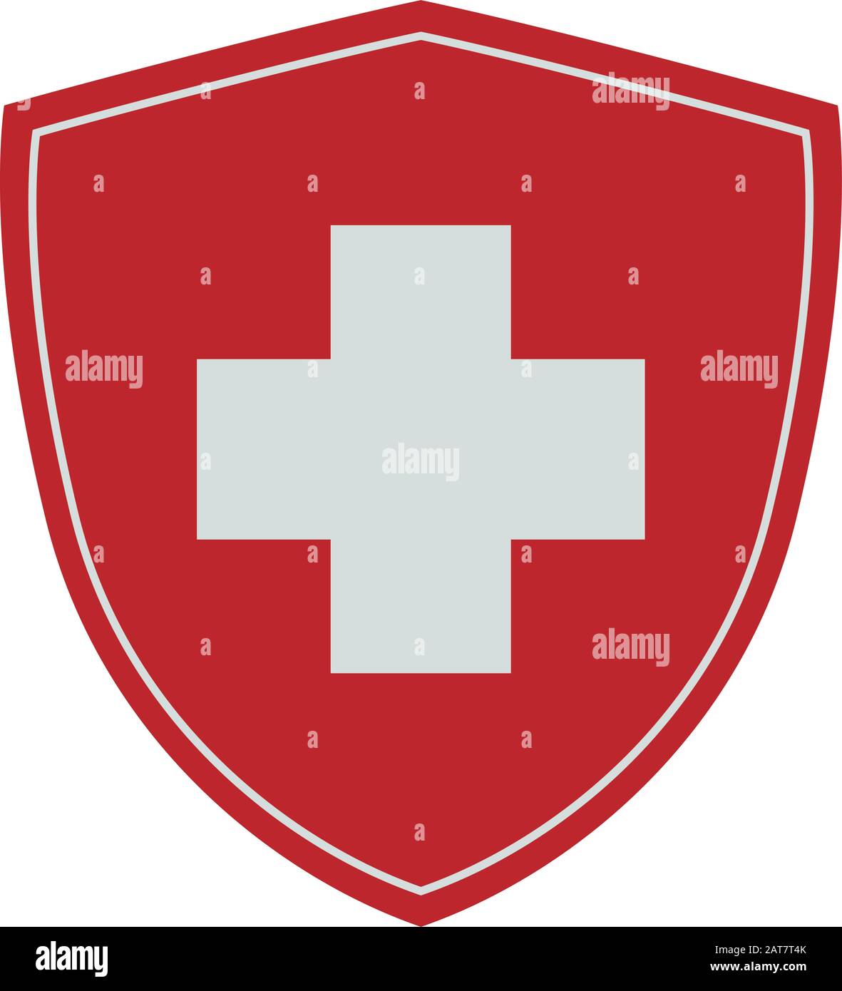 Flag of Switzerland. Vector. Accurate dimensions, element proportions and colors. Stock Vector