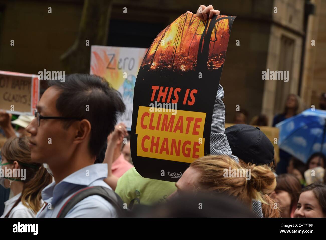 Climate Change Protest Sydney Australia Stock Photo
