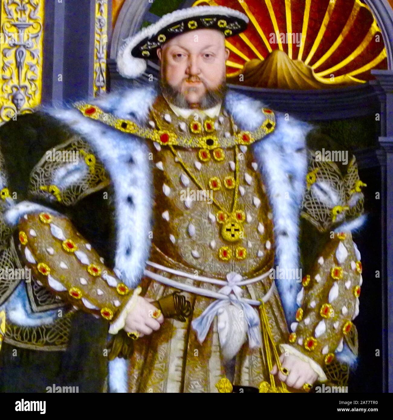 Henry VIII was King of England from 1509 until his death in 1547. He was the second Tudor monarch, succeeding his father Henry VII. Henry is best known for his six marriages Stock Photo