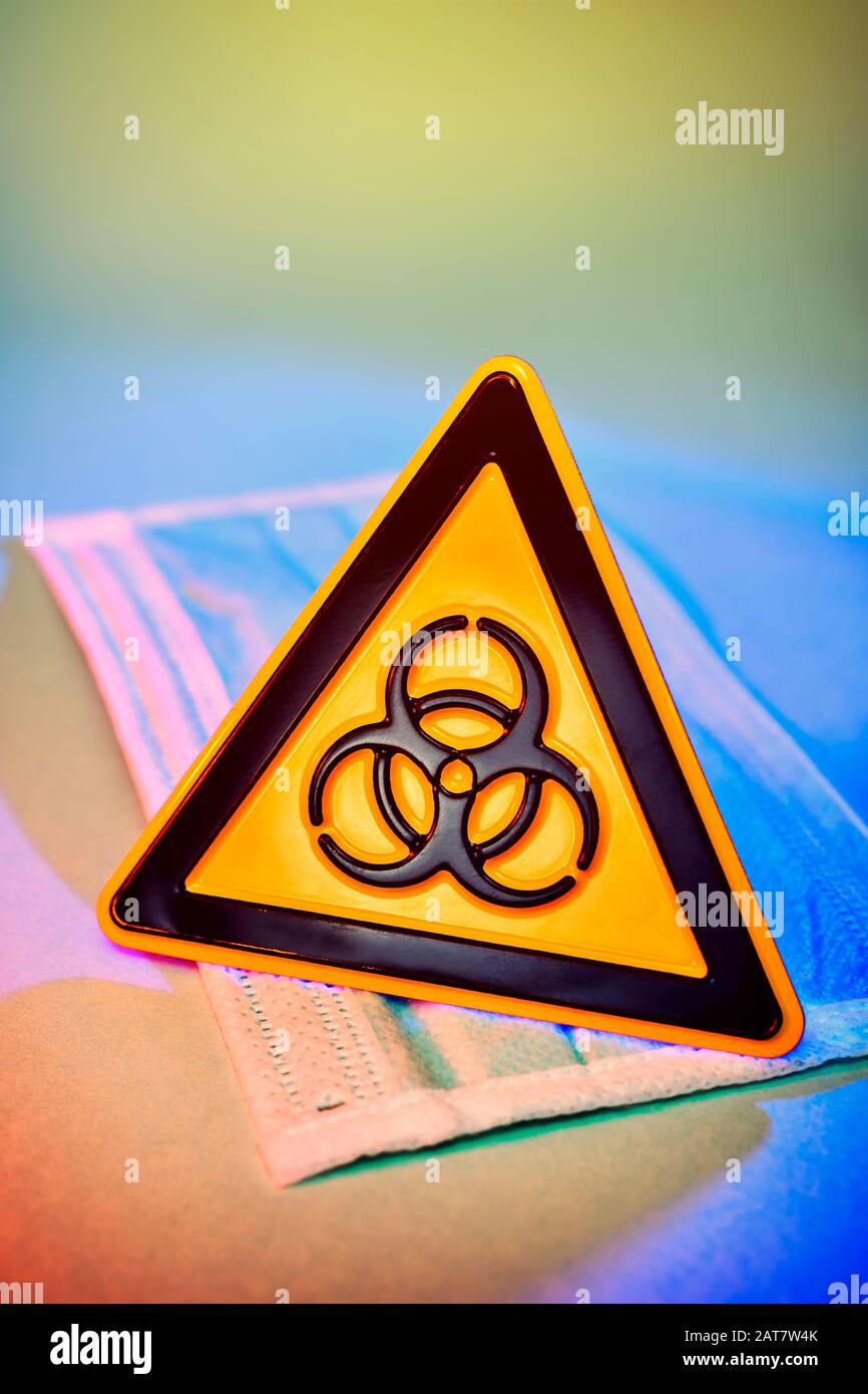 Biohazard Sign On Face Mask Coronavirus Outbreak Stock Photo Alamy biohazard-sign-on-face-mask-coronavirus-outbreak-stock-photo-alamy