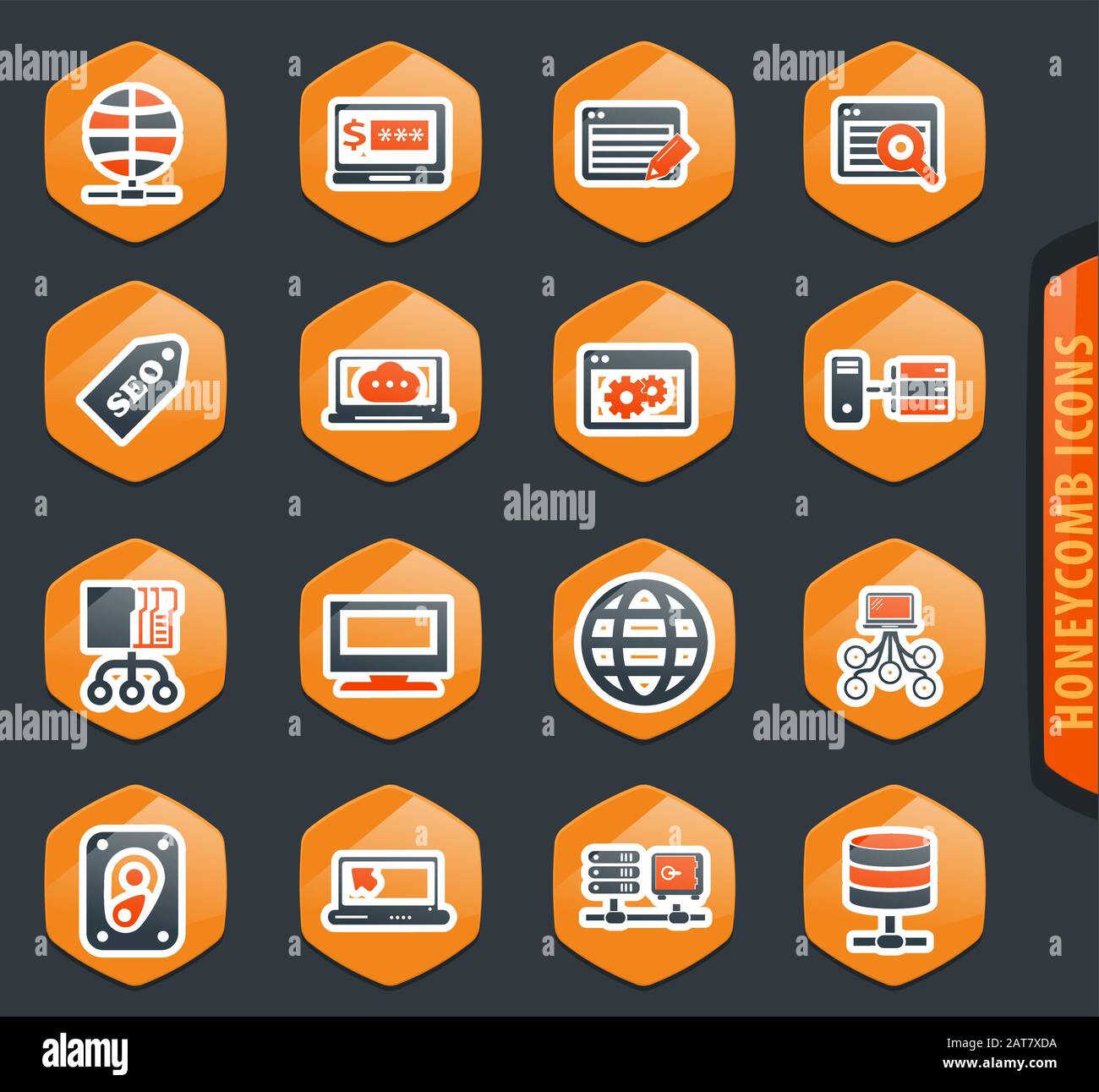 Internet provider icons set hi-res stock photography and images - Alamy