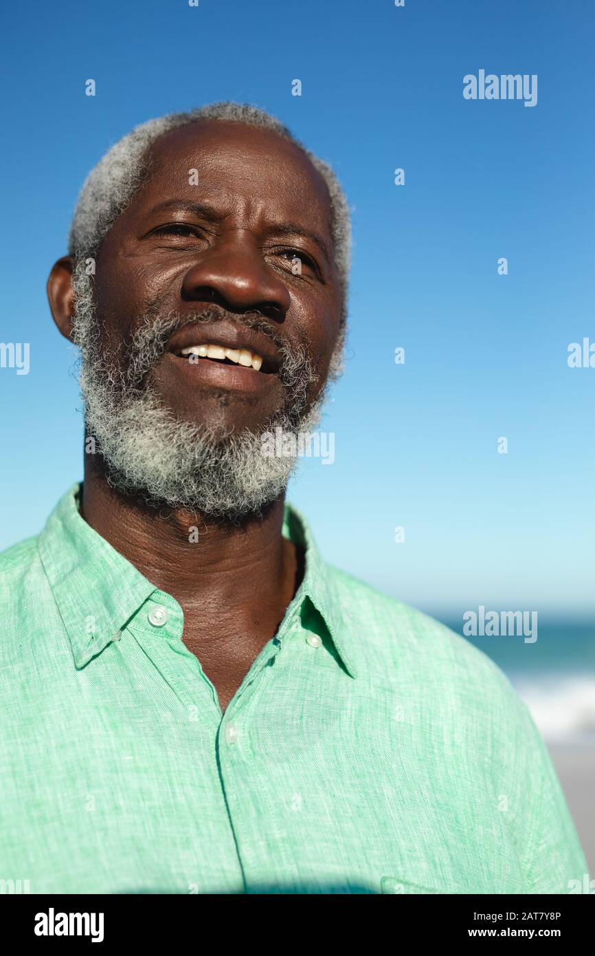 Old man enjoying free time Stock Photo