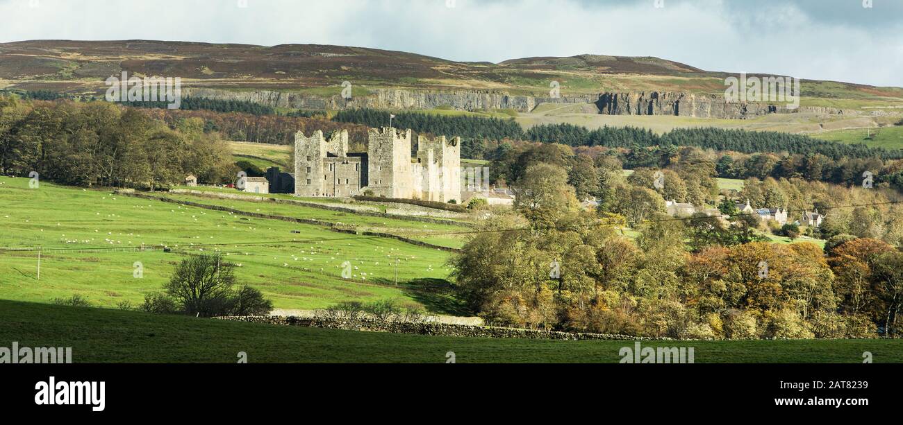Bolton Castle at Castle Bolton, Wensleydale, Yorkshire Dales National Park, North Yorkshire Stock Photo