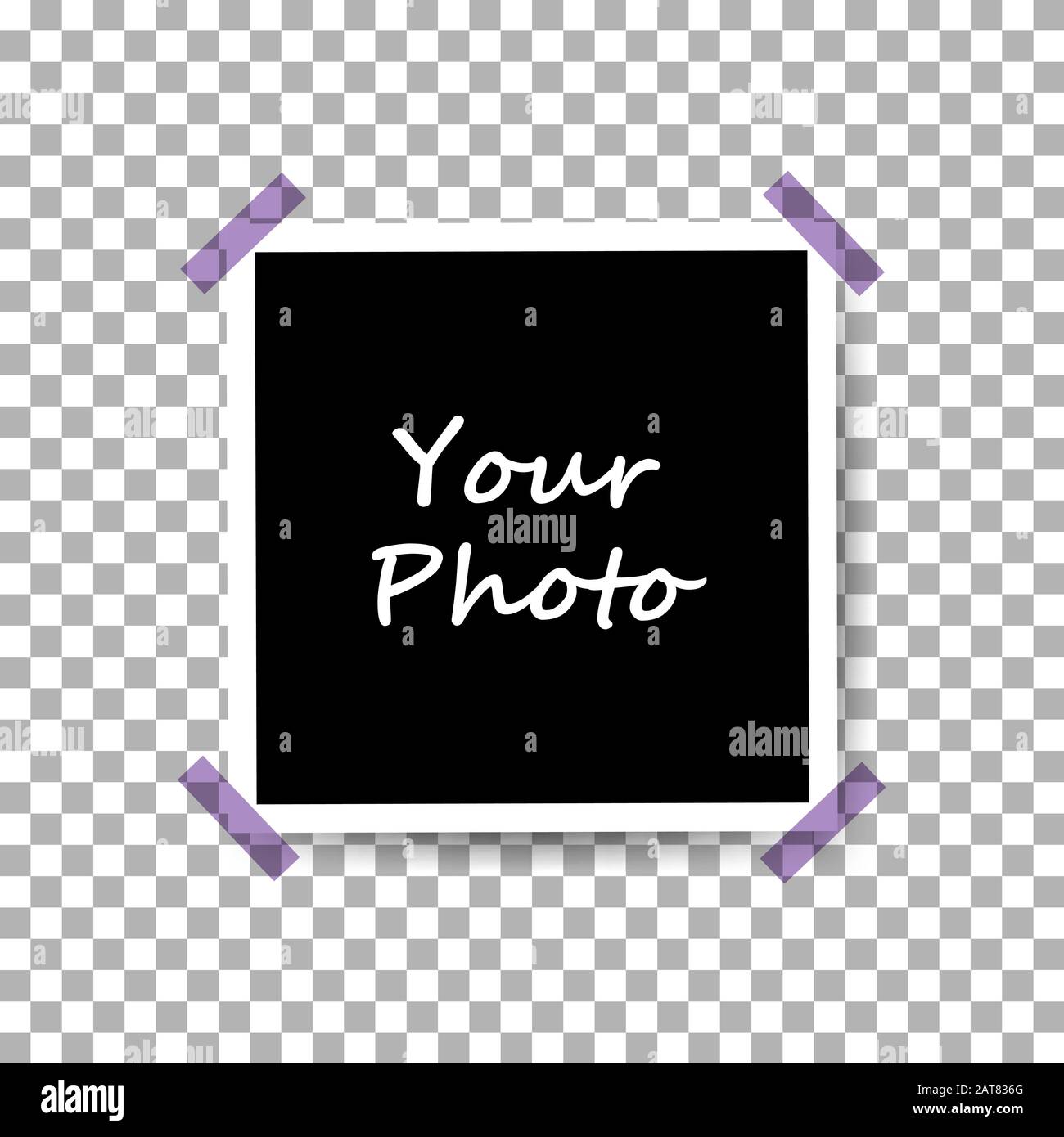 Vector Photo frame mockup design icon Stock Vector