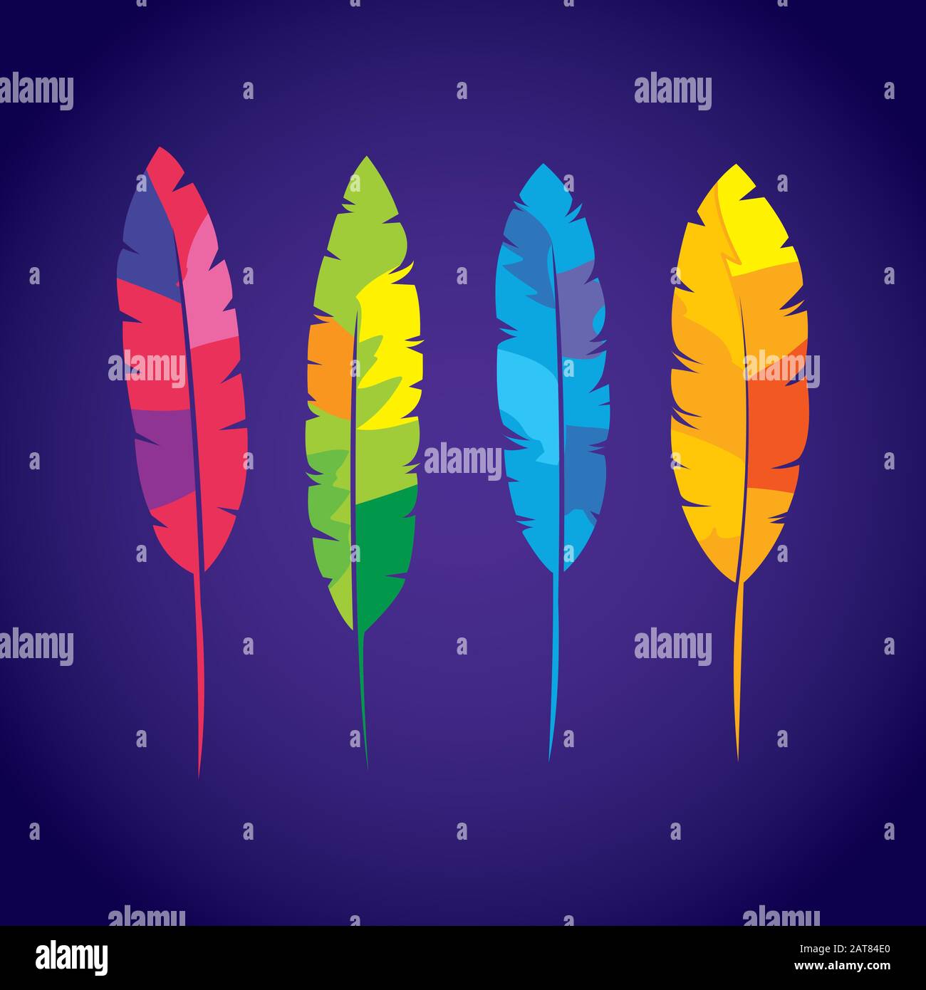 set of exotic feathers bird isolated icon Stock Vector Image & Art - Alamy