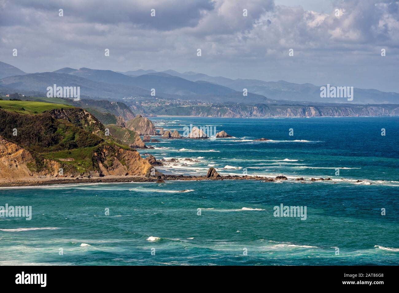 Coast of the Cantabrian Sea Stock Photo