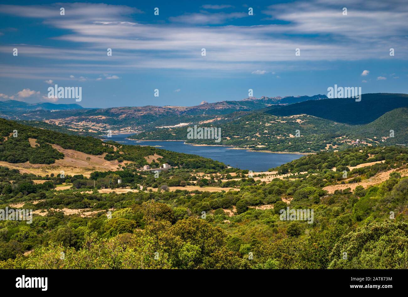 Lago di Liscia, artificial lake in Sassari province, Sardinia, Italy Stock Photo