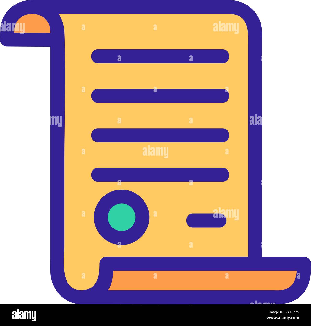 Papyrus icon vector. Isolated contour symbol illustration Stock Vector ...