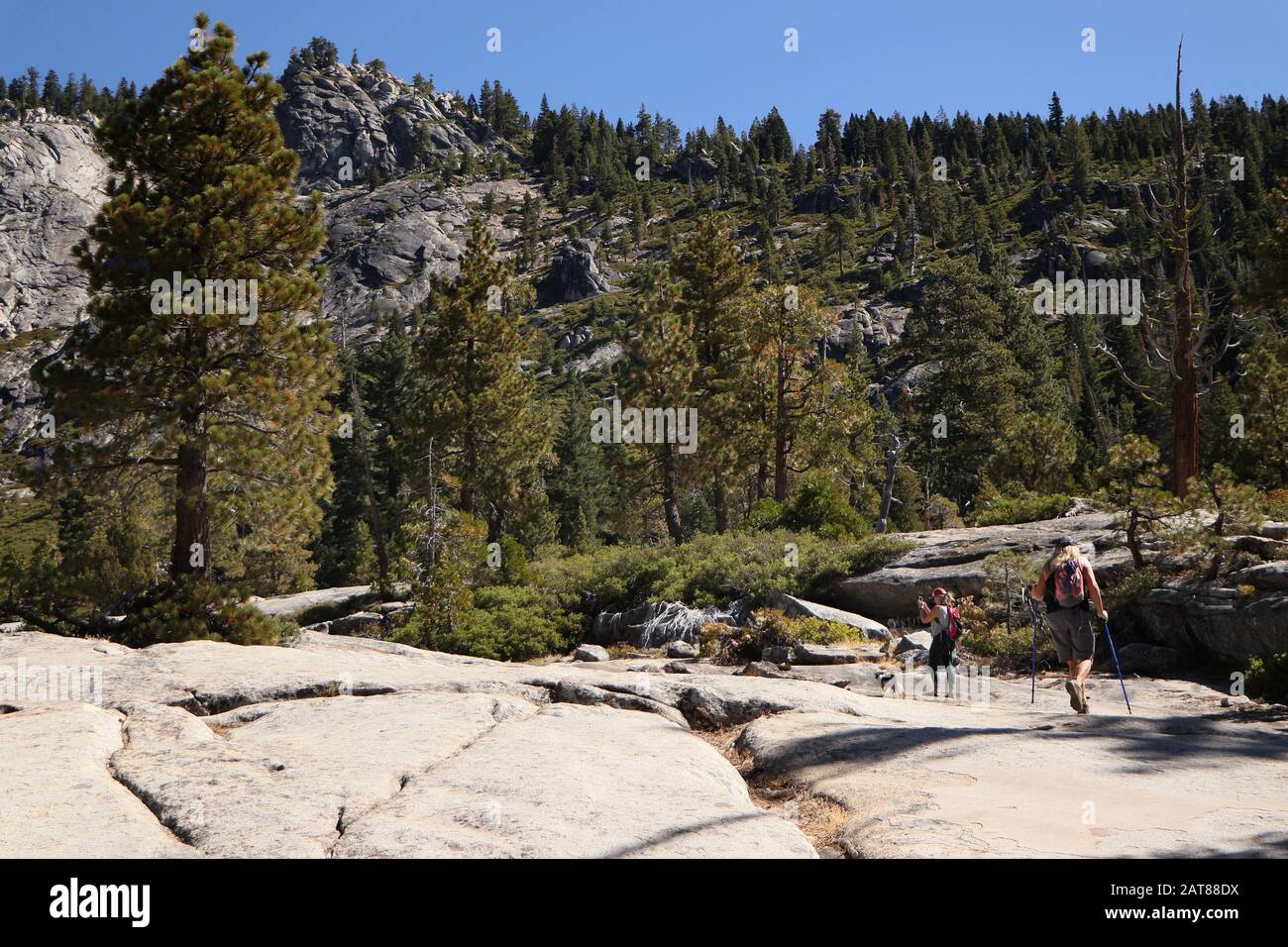 Pyramid Peak Trail Glacial valley Eldorado National Forest California Stock Photo