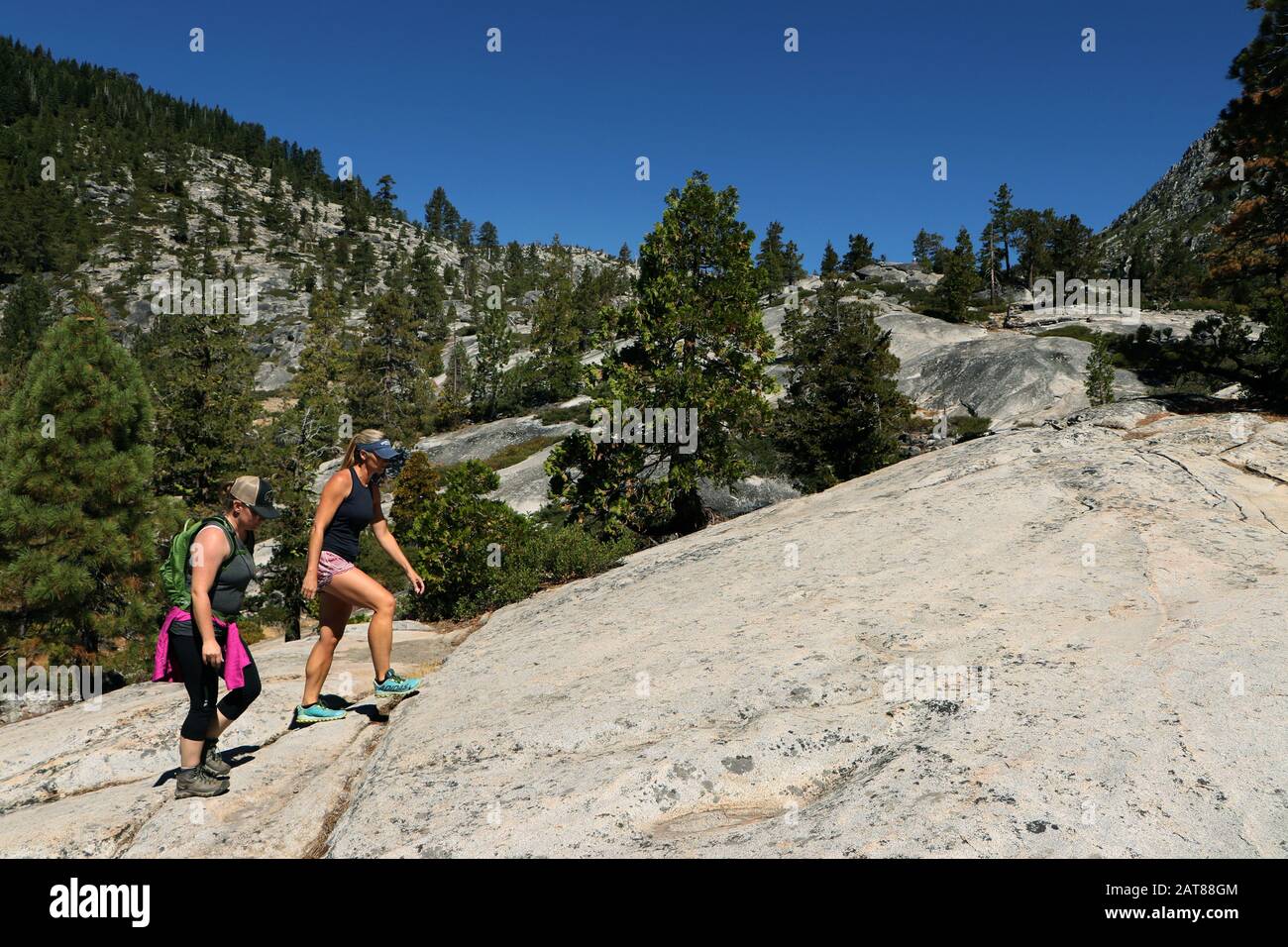 Pyramid Peak Trail Glacial valley Eldorado National Forest California Stock Photo