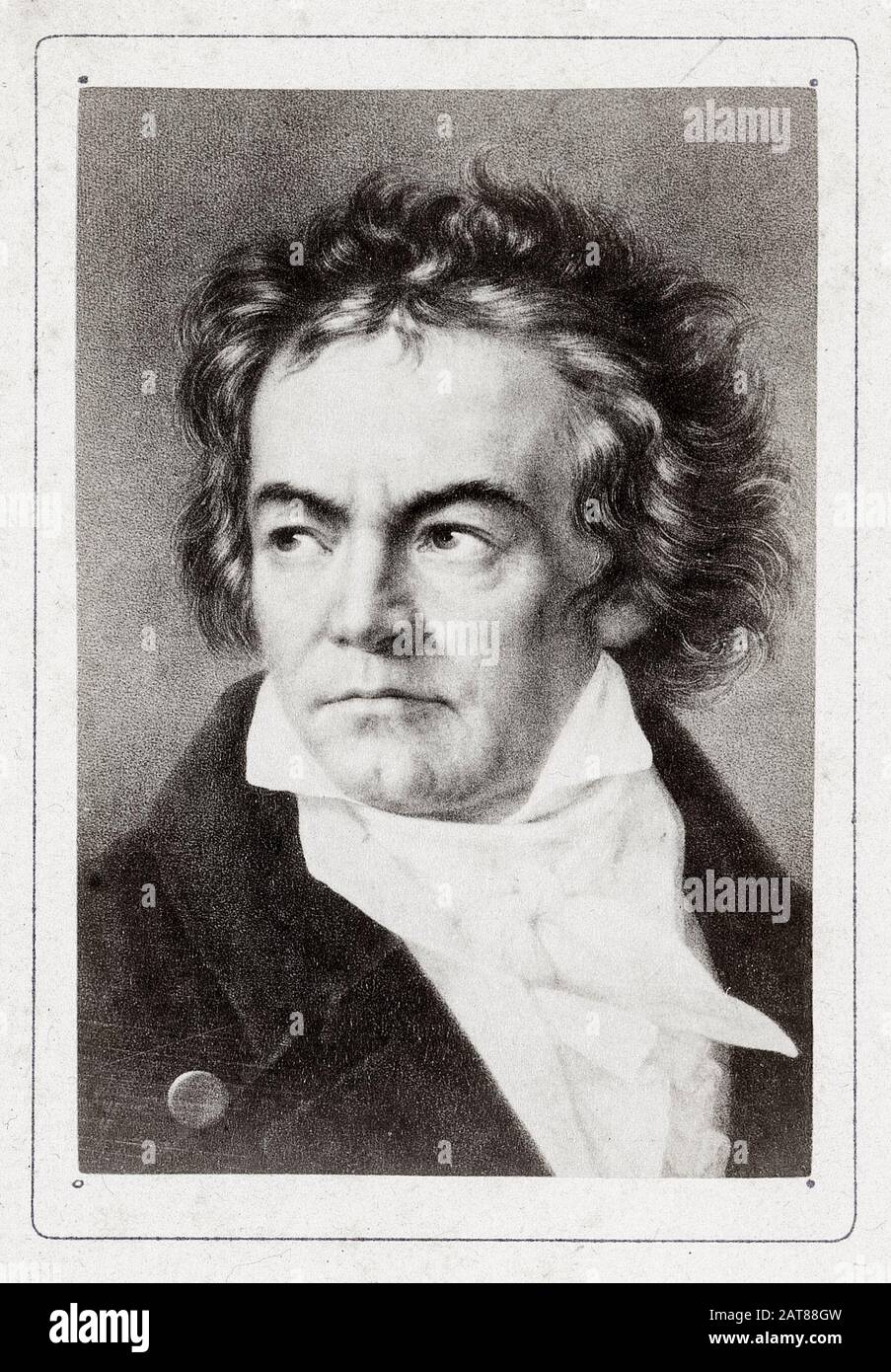 Portrait of Ludwig van Beethoven (1770-1827), Composer, 1866-1876 Stock Photo