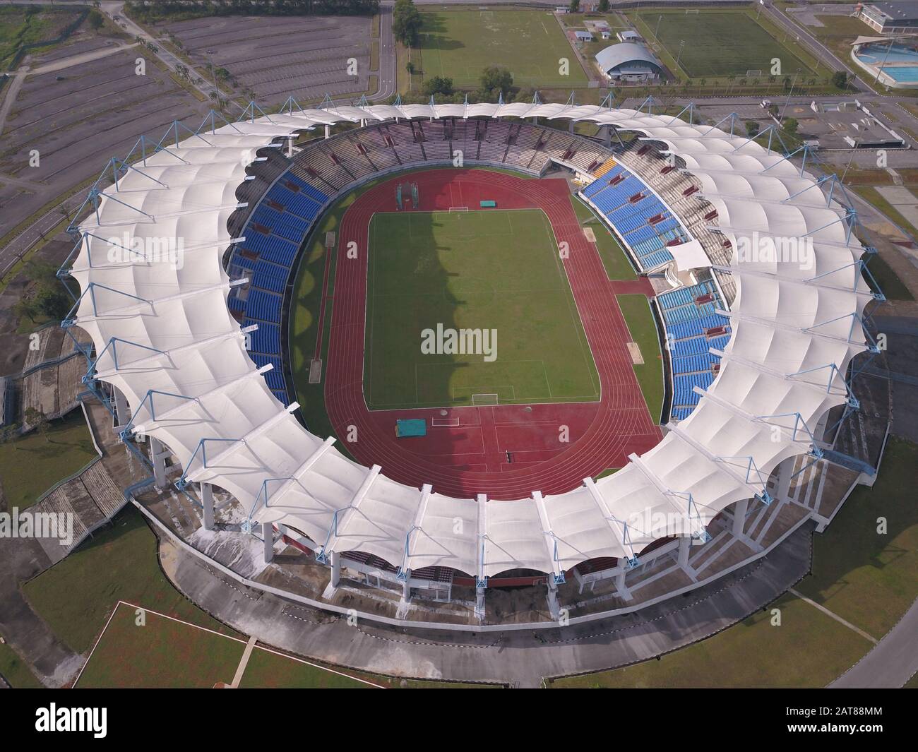 Kuching, Sarawak / Malaysia - December 1 2019: The Outdoor Sarawak State Stadiums where all the national outdoor sports and events take place Stock Photo