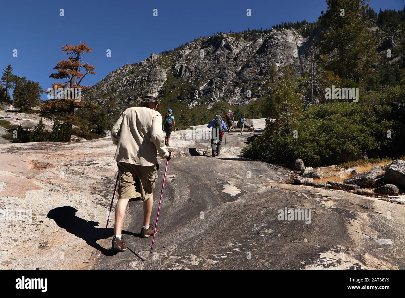 Pyramid Peak Trail Glacial valley Eldorado National Forest California Stock Photo