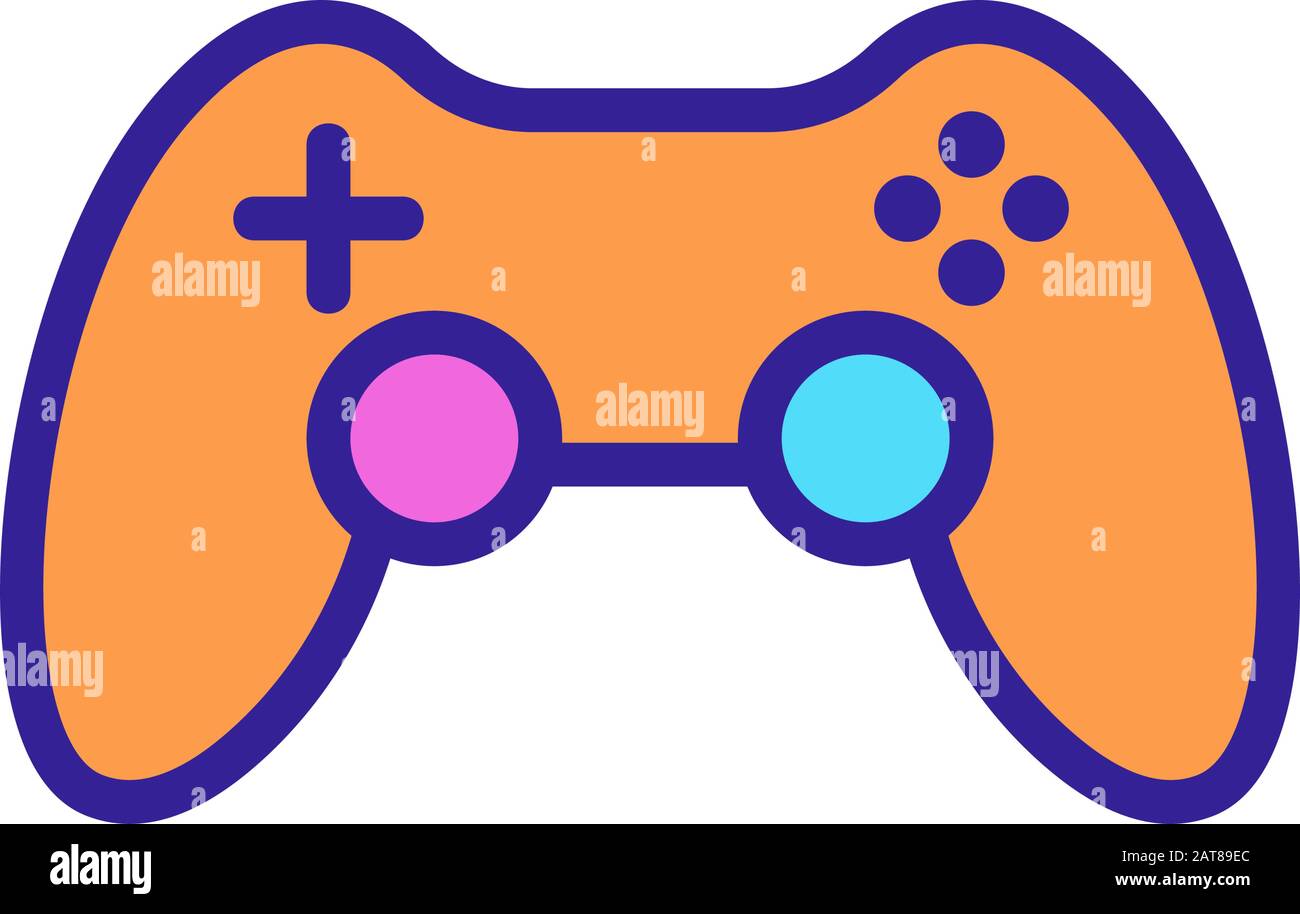 Game joystick icon vector. Isolated contour symbol illustration Stock ...