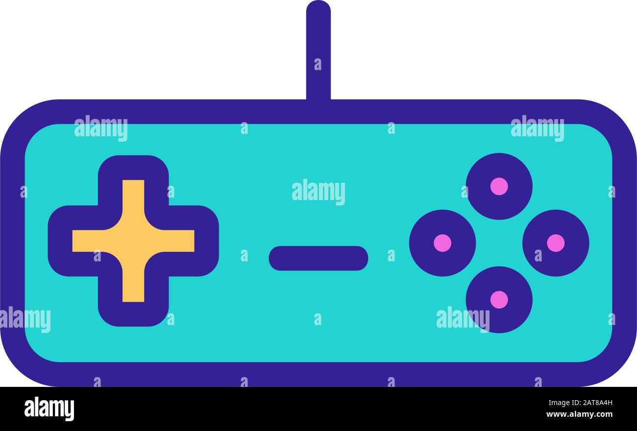 Game joystick icon vector. Isolated contour symbol illustration Stock ...