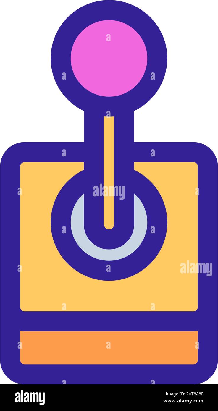 Game joystick icon vector. Isolated contour symbol illustration Stock ...