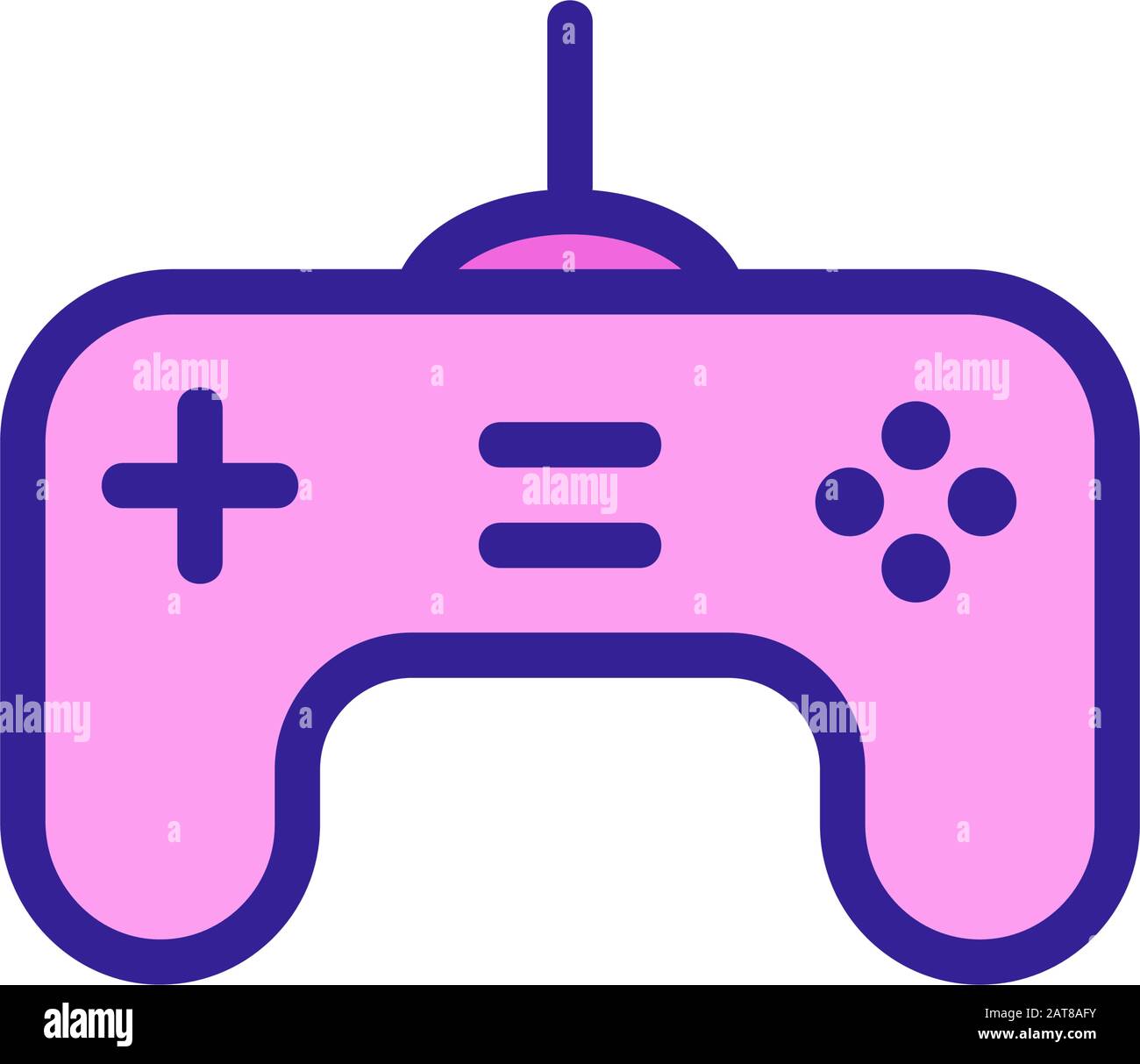 Game joystick icon vector. Isolated contour symbol illustration Stock ...