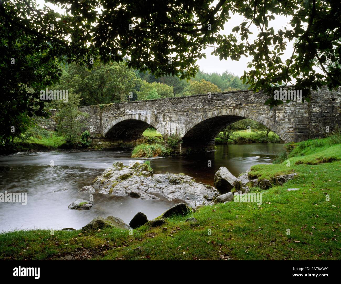 Pont Ty-Hyll or Ty Hyll Bridge, River Llugwy, Capel Curig, Conwy, North Wales. Built by Thomas Telford as part of his London to Holyhead road. C19th Stock Photo