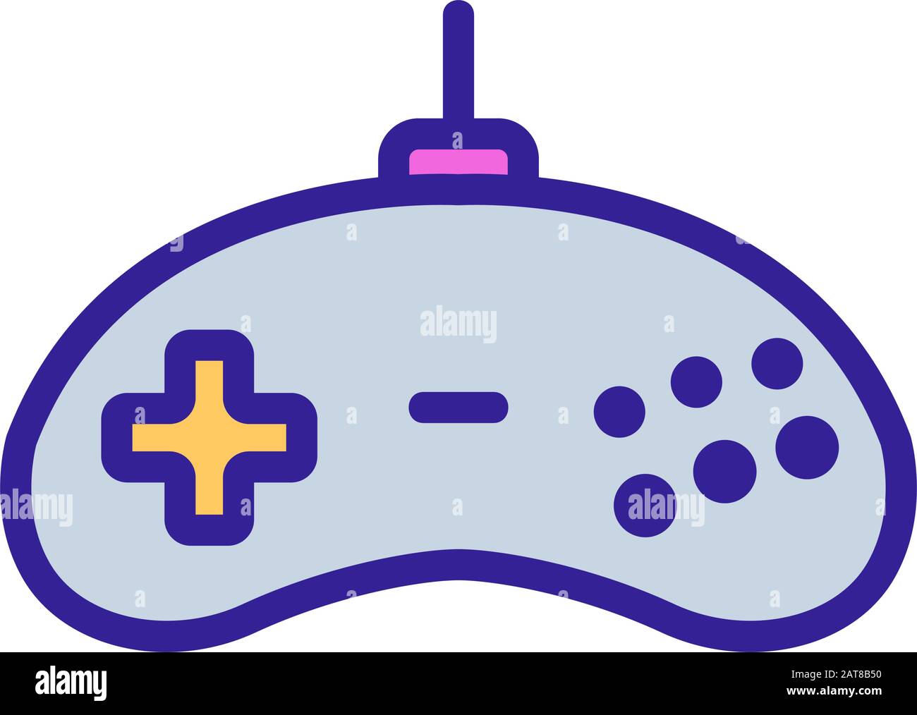 Game joystick icon vector. Isolated contour symbol illustration Stock ...