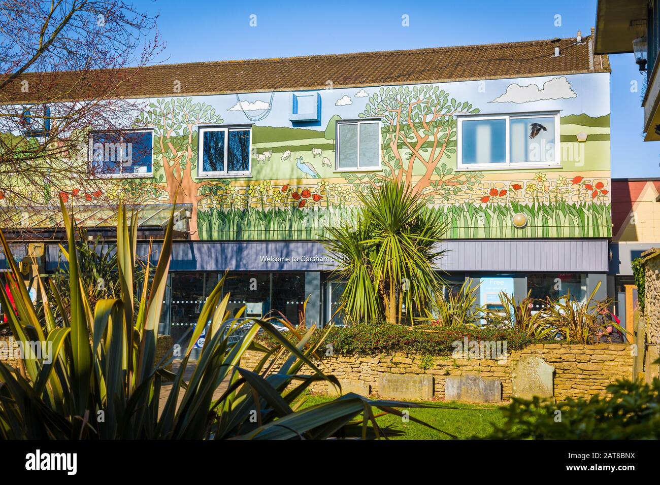 A relatively modern Coop retail store with private apartments above