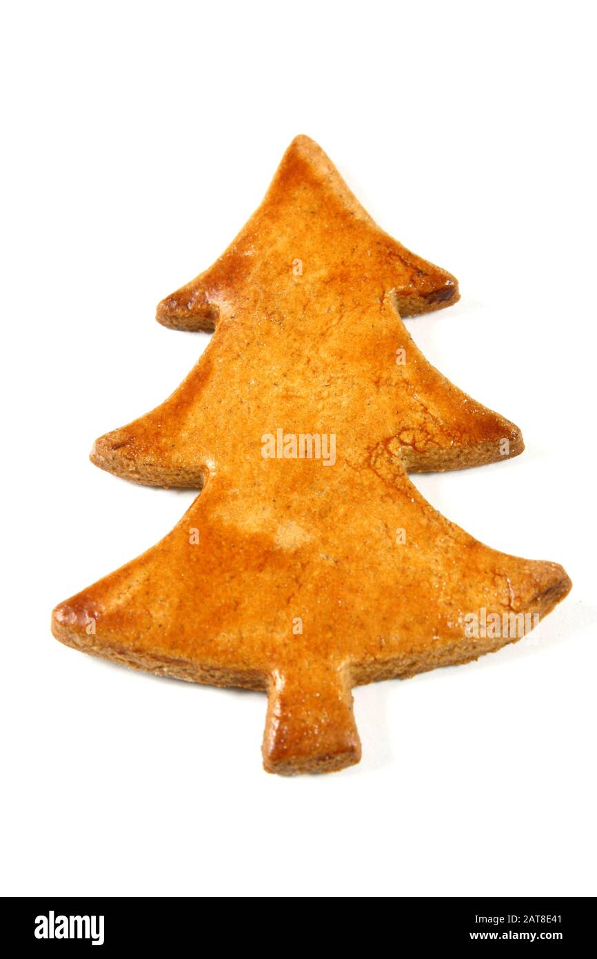 Gingerbread Christmas tree isolated on white background Stock Photo - Alamy