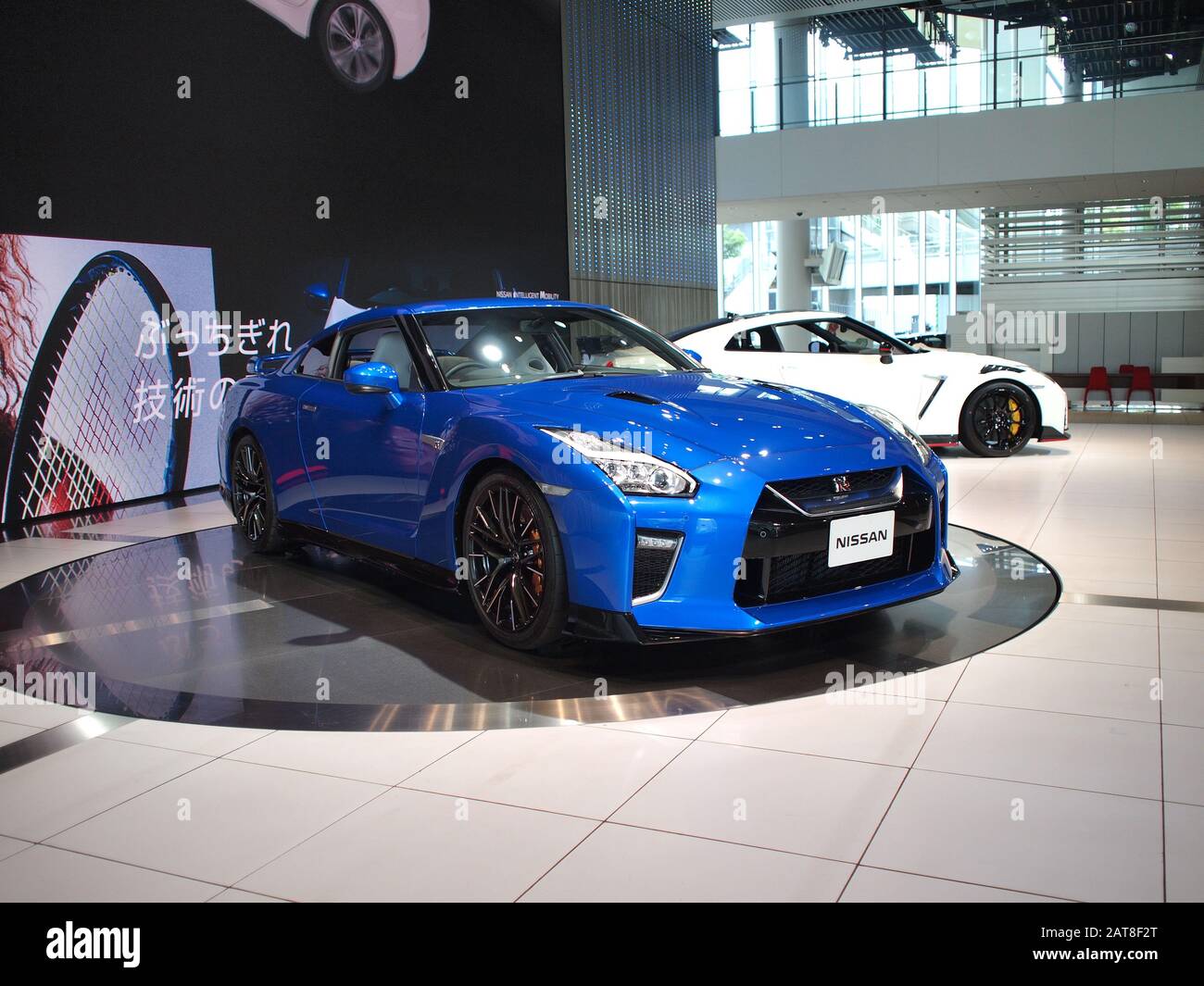 2019 Nissan GT-R displayed at the NIssan Global Headquarters Gallery in Yokohama, Japan. Stock Photo