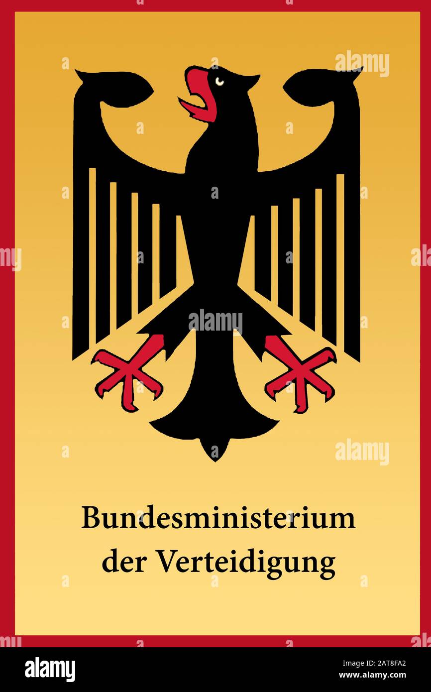 sign Federal Ministry of Defence, Germany Stock Photo