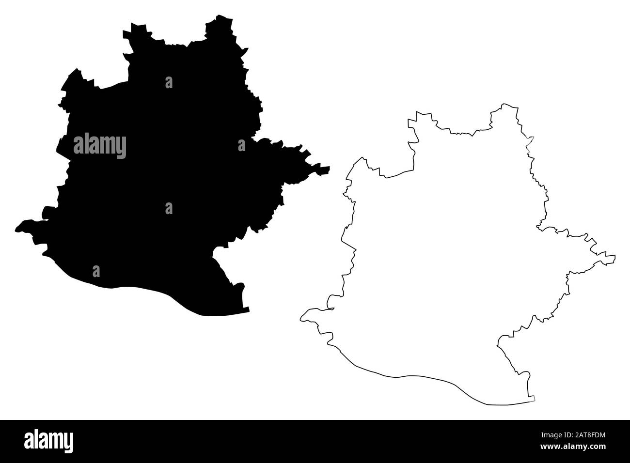 Stuttgart City (Federal Republic of Germany, Baden-Wurttemberg) map ...