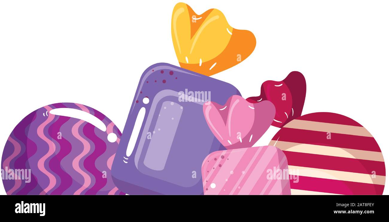 set of candies isolated icon Stock Vector Image & Art - Alamy