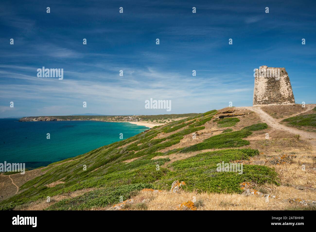 Torre Dei Corsari Watchtower Over Mediterranean Sea Near Village Of Torre Dei Corsari Costa Verde Sud Sardegna Province Sardinia Italy Stock Photo Alamy