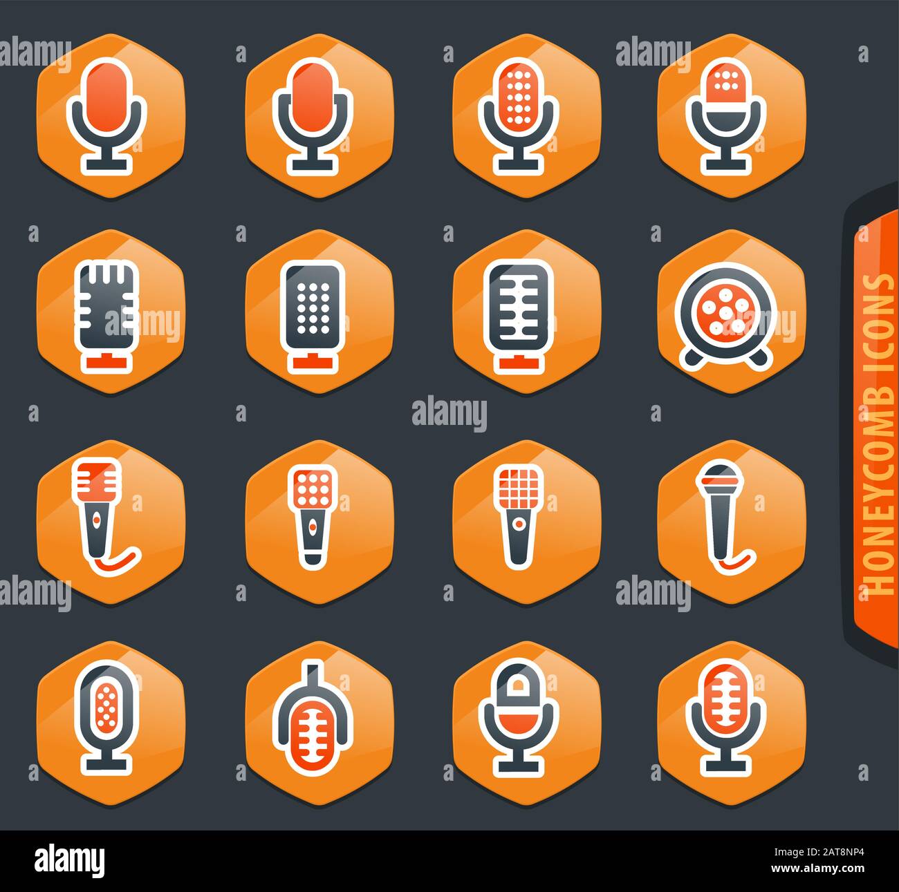 Microphone icons set Stock Vector Image & Art Alamy