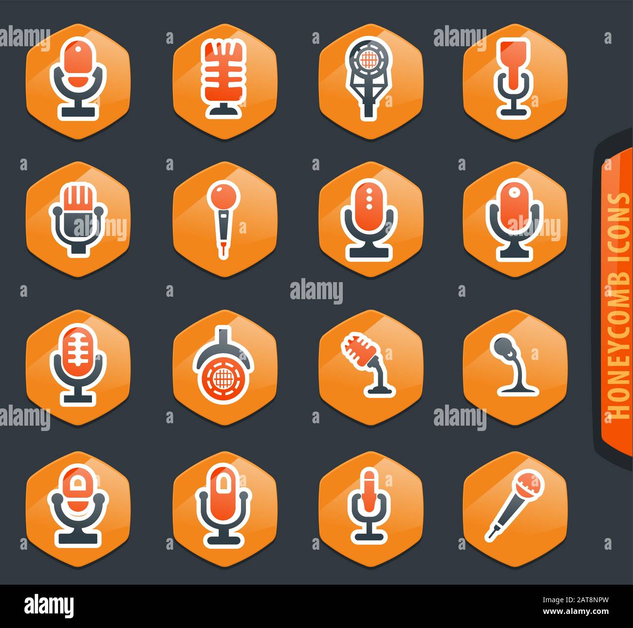 Microphone icons set Stock Vector Image & Art Alamy