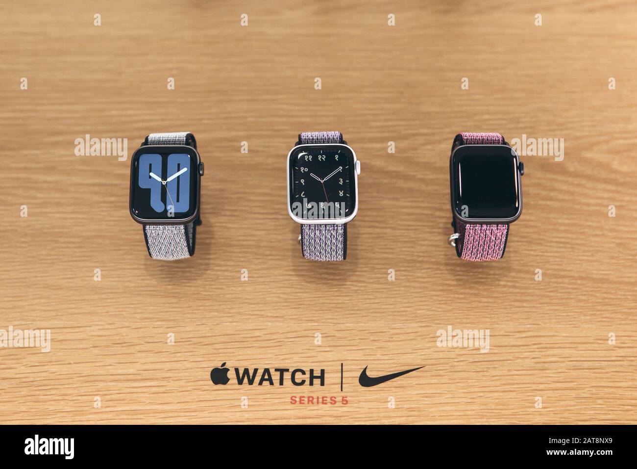 Turkey, Istanbul, December 20 2019 Modern Stylish Apple Watch 5 Series Nike  Edition Stock Photo - Alamy