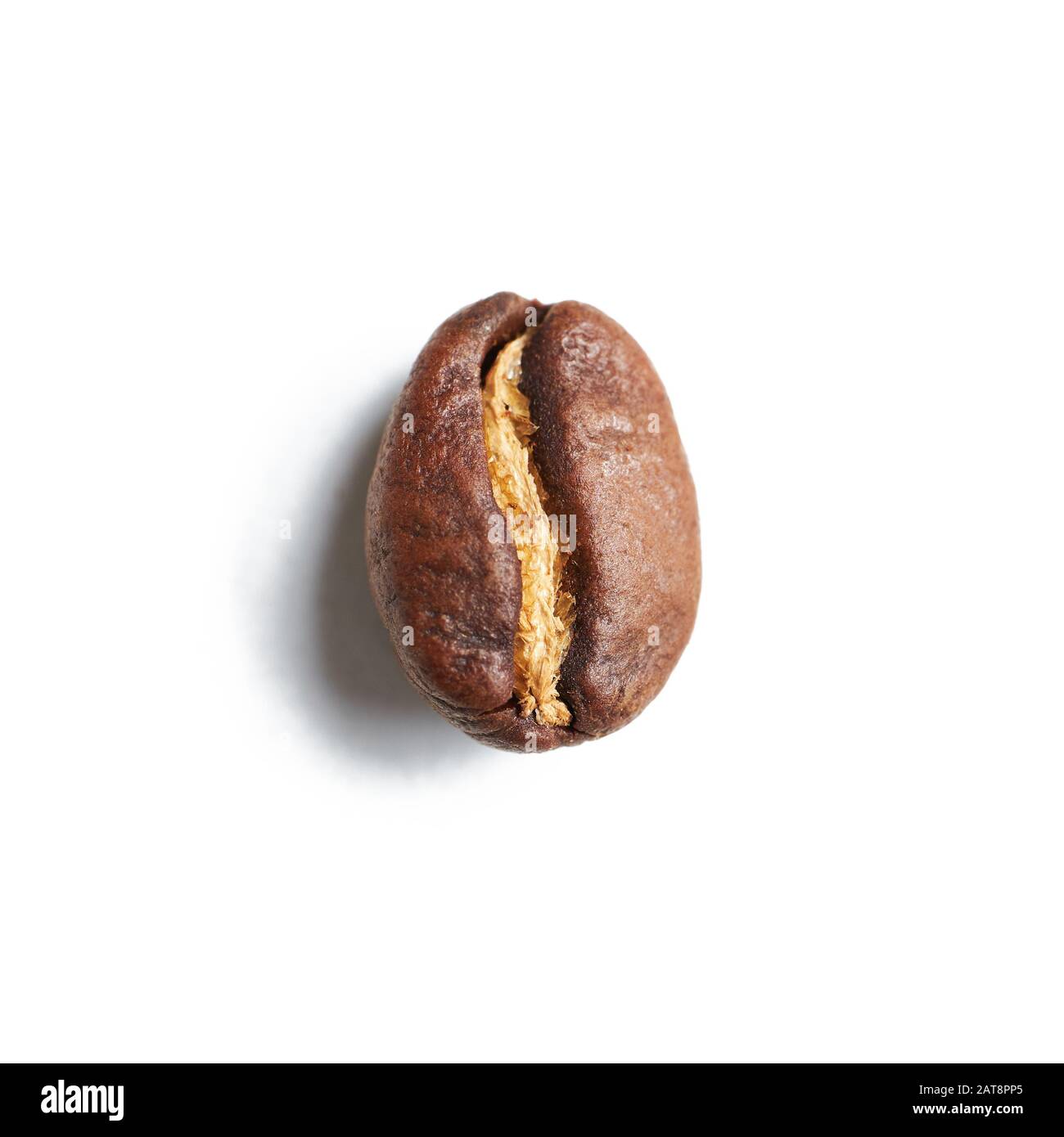 Roasted coffee bean on a white background. Isolated. Close up Stock ...