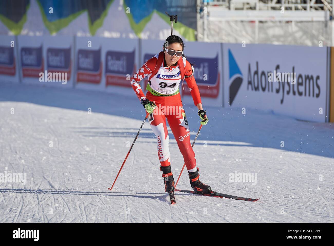 Lenzerheide, Schweiz, 31. Januar 2020. Nguyen-Cao Claire beim 6 km Sprint der Jugend Frauen an den Jugend- und Junioren-Weltmeisterschaften 2020 in Le Stock Photo