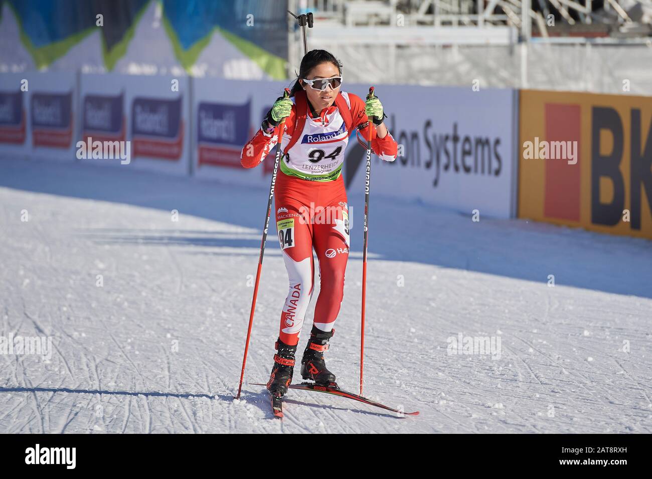 Lenzerheide, Schweiz, 31. Januar 2020. Nguyen-Cao Claire beim 6 km Sprint der Jugend Frauen an den Jugend- und Junioren-Weltmeisterschaften 2020 in Le Stock Photo