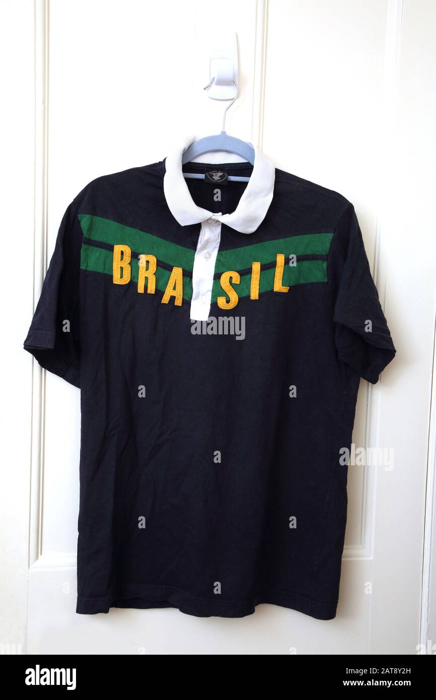 FIFA World Cup Africa del Sol 2010 Polo Shirt - Brasil Stock Photo