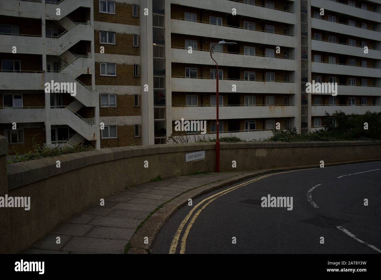 Housing Estate, East Ascent, Saint Leonards-on-sea, East Sussex, UK Stock Photo