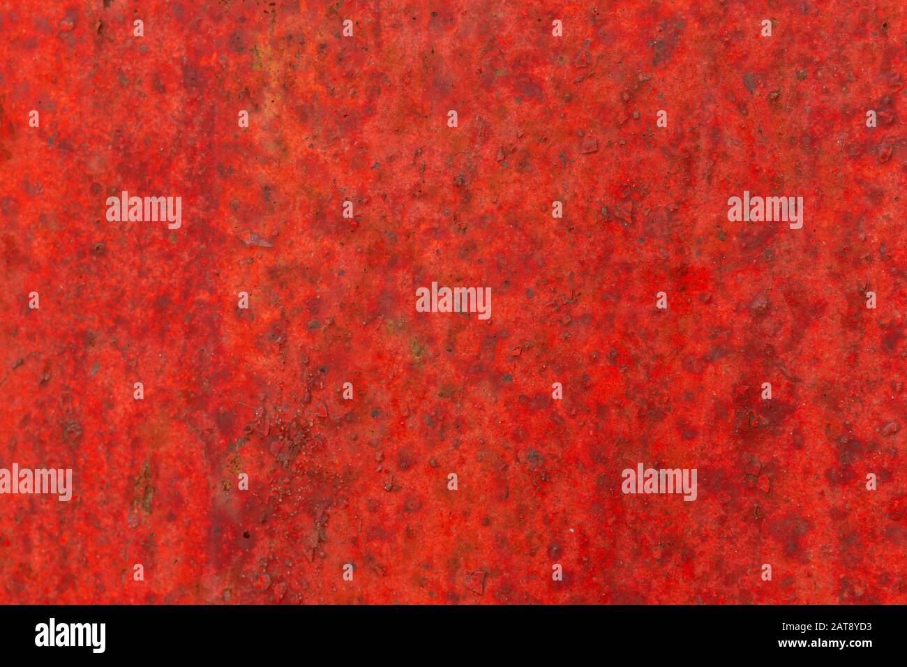 Grungy red texture, fold surface of metal surfaces, abstract background Stock Photo