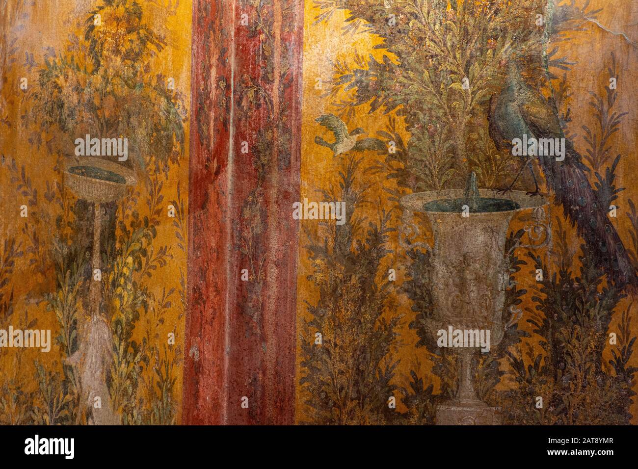 Italy, Naples, Oplontis, frescoes and mosaic in the archaeological area of ​​the villa of Poppea in Torre Annunziata Stock Photo