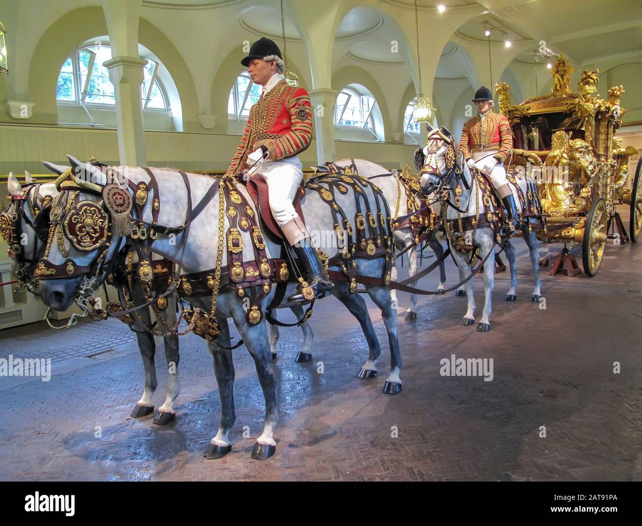 Royal carriage in The Mews london Stock Photo