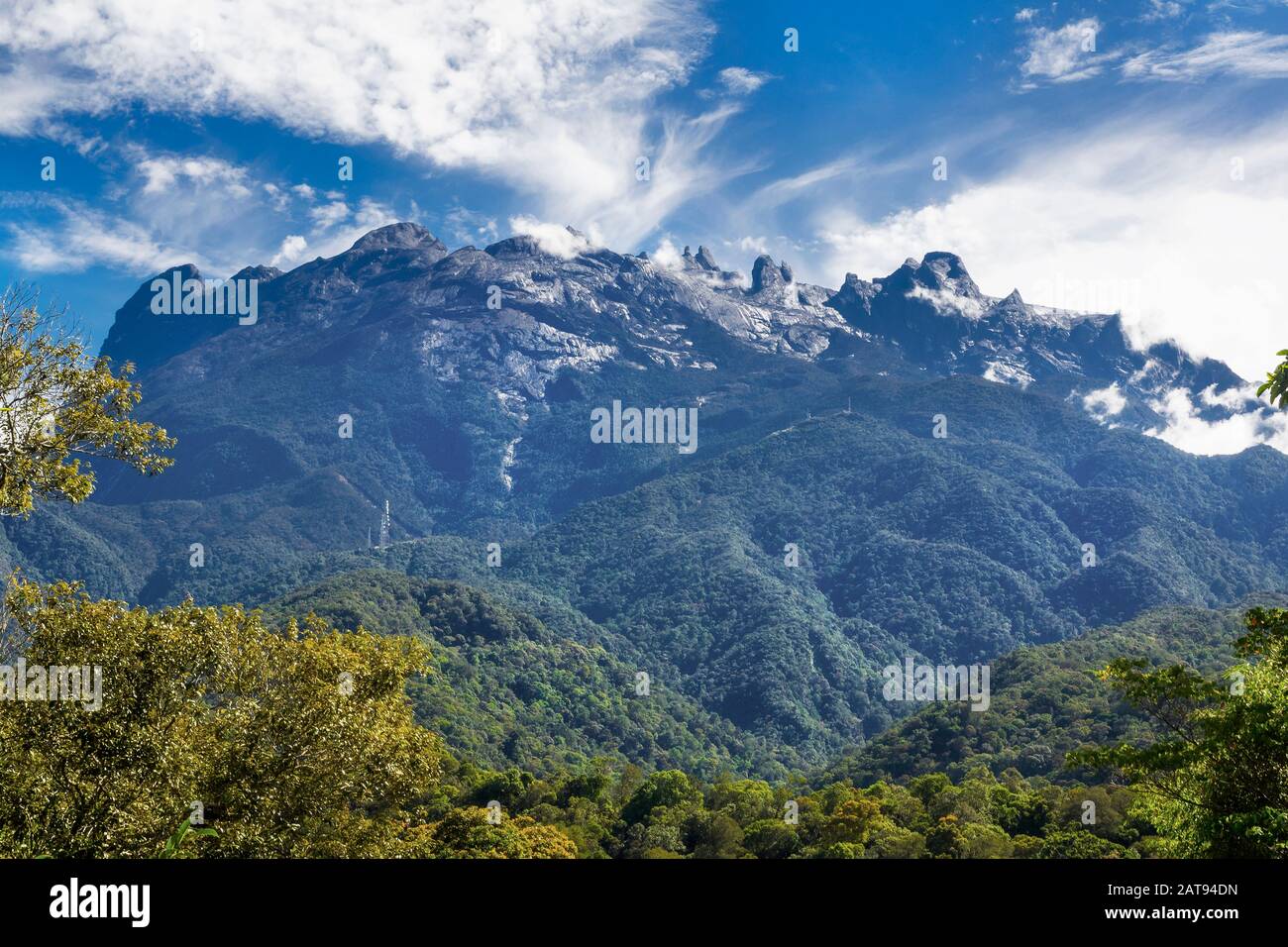 Mount Kinabalu in Sabah, Borneo, East Malaysia. Stock Photo