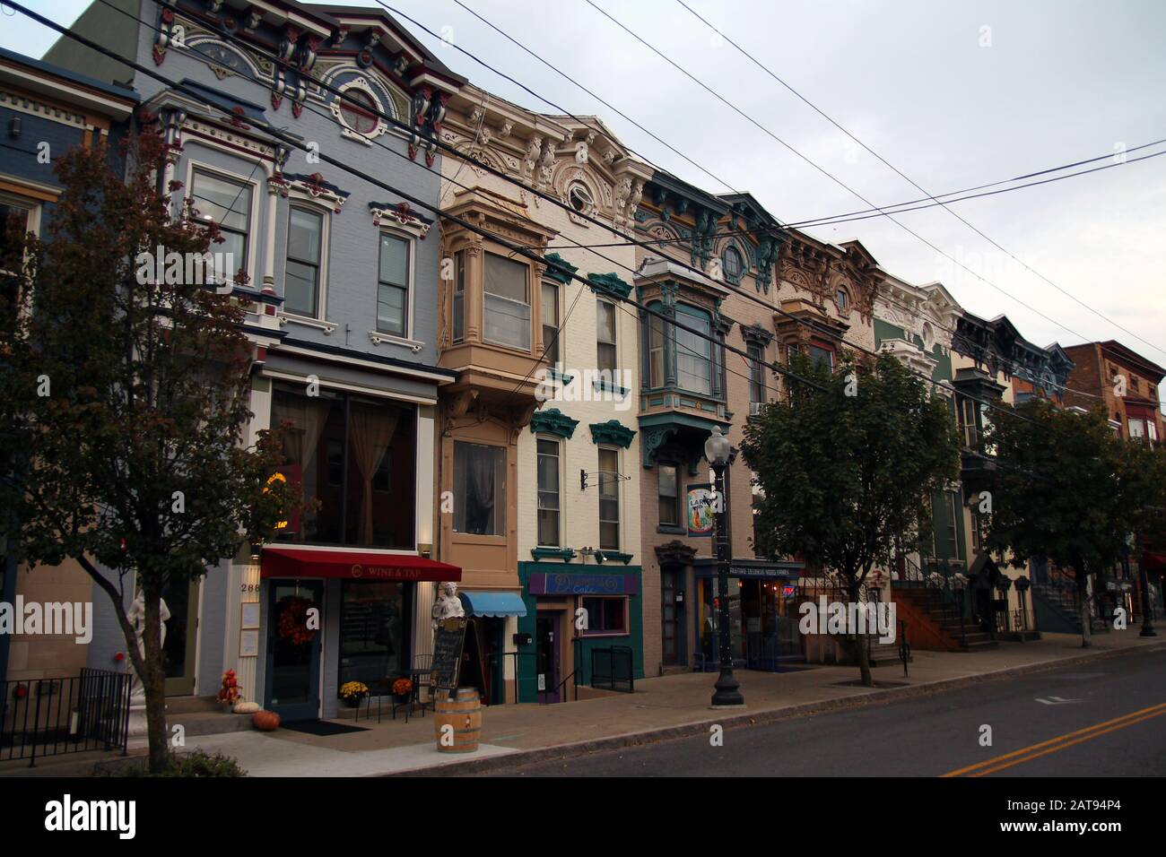 Lark street historic houses in Albany in New York Stock Photo Alamy