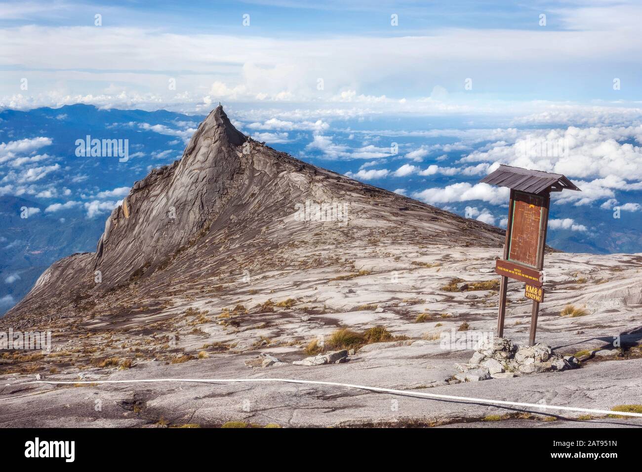 Mount Kinabalu South Peak in Sabah, Borneo, East Malaysia. Stock Photo