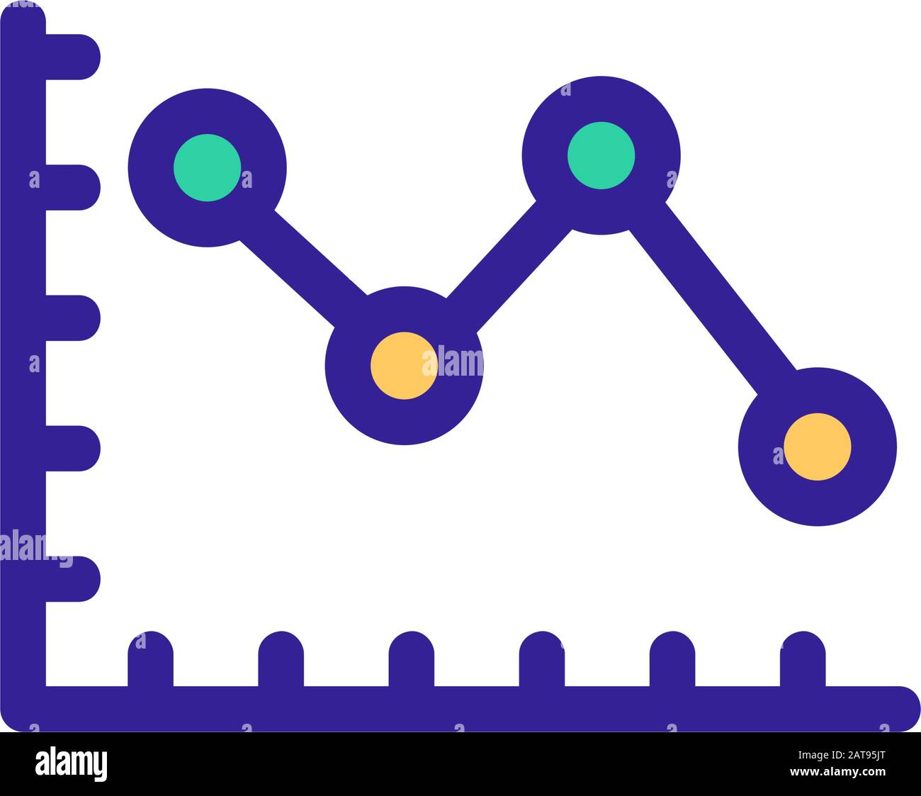 graph icon vector. Isolated contour symbol illustration Stock Vector ...