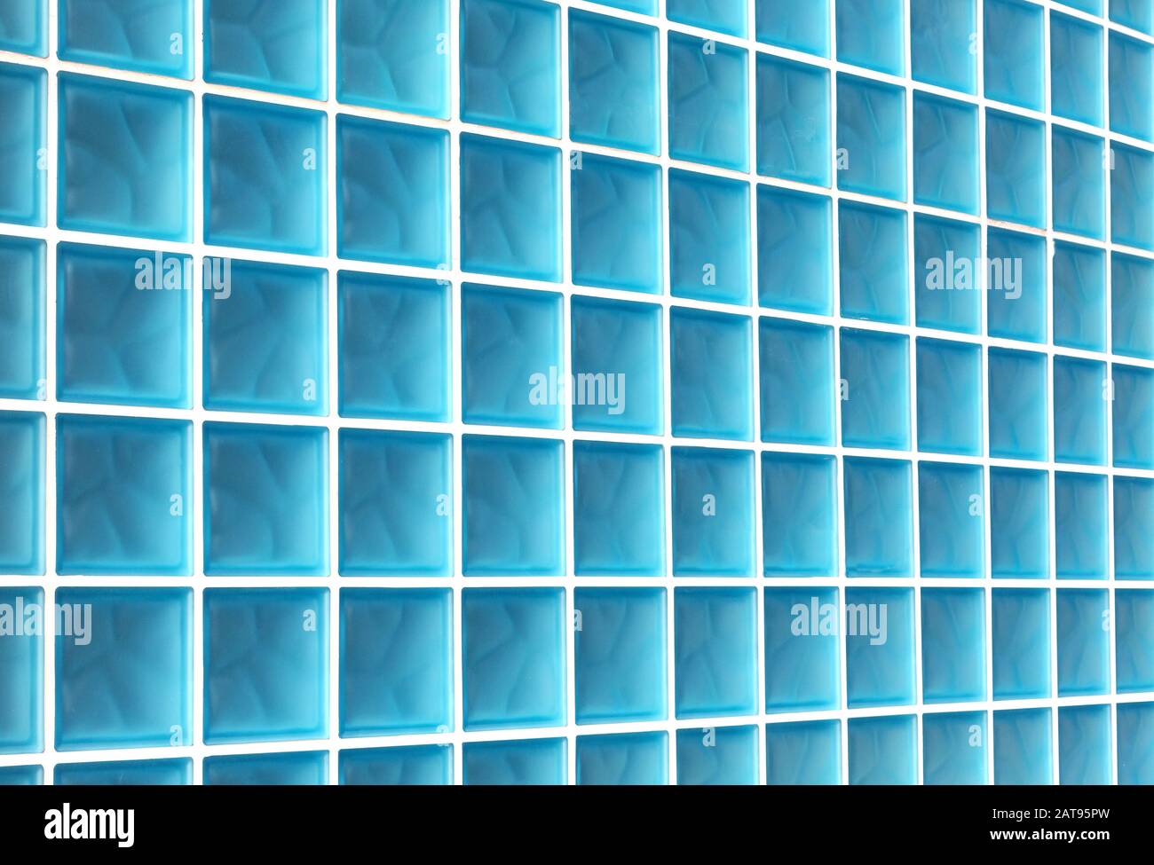wall of blue glass blocks background Stock Photo Alamy