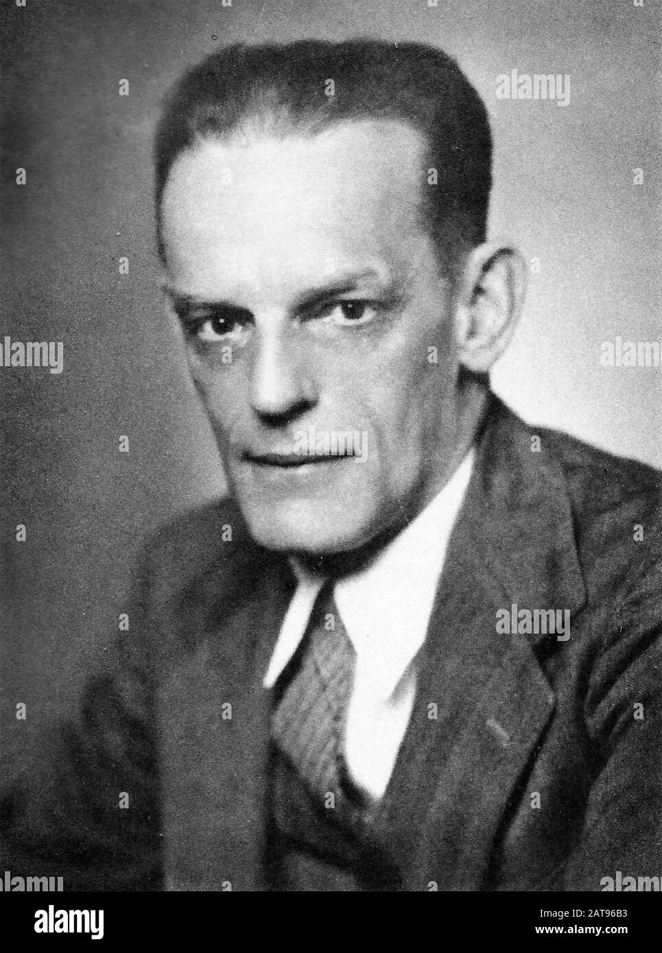 MAX THEILER (1899-1972) South African-American virologist and physician who developed a vaccine against yellow fever. Photo from 1951 the year he was awarded the Nobel Prize in Physiology or Medicine Stock Photo