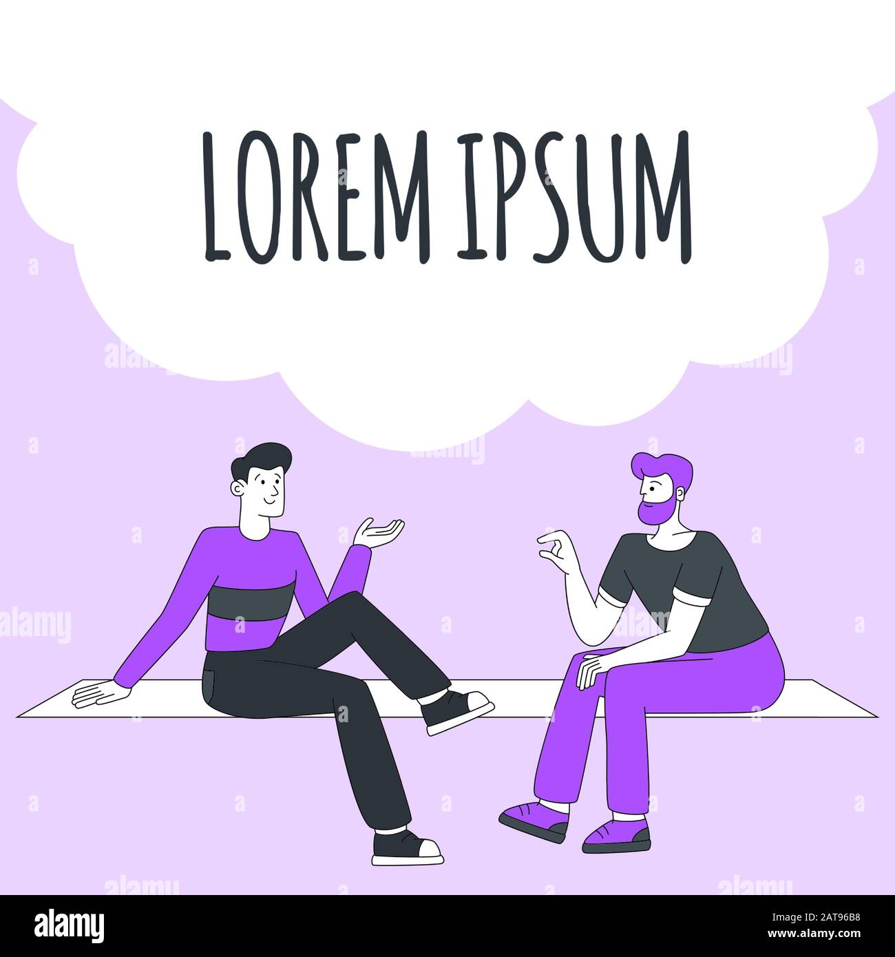 Couple young conversation explaining Stock Vector Images Alamy